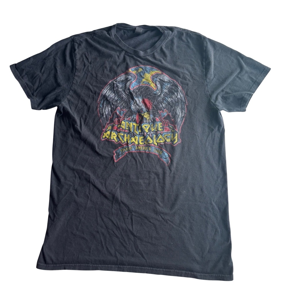 Antique Archaeology Mens T-Shirt Black Season 1 Pickin America Tour 2009 2010 L